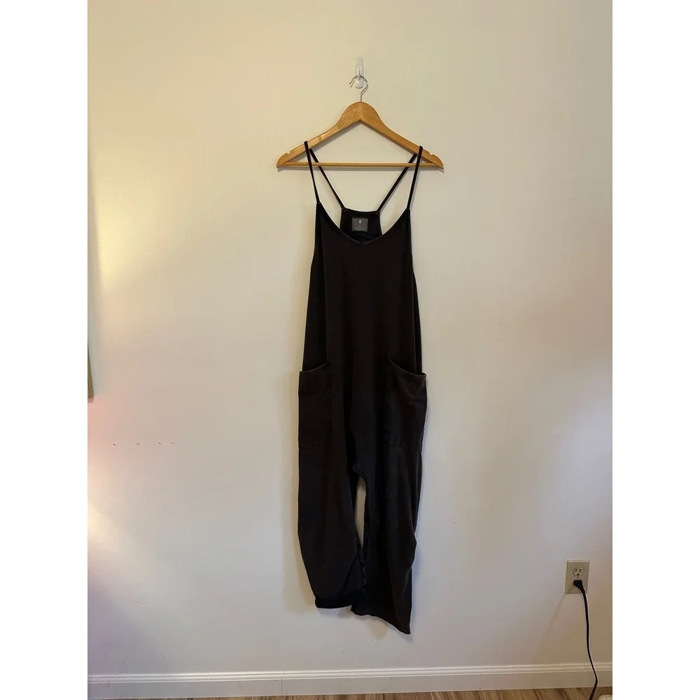 Free People x FP Movement Hot Shot Onesie in Washed Black | Size Large